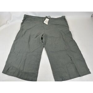 Juicy Couture Men's Linen Pants Wide Leg Capri Shorts Green Size XXL NWT